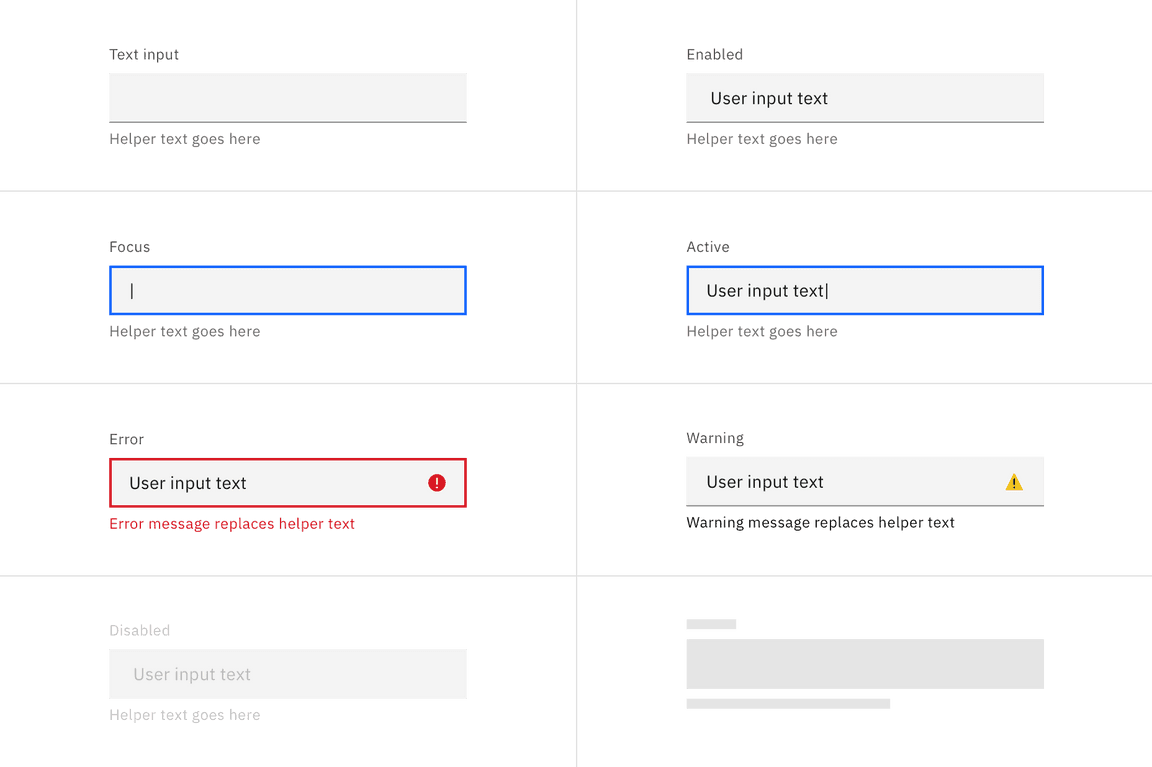 Text input states